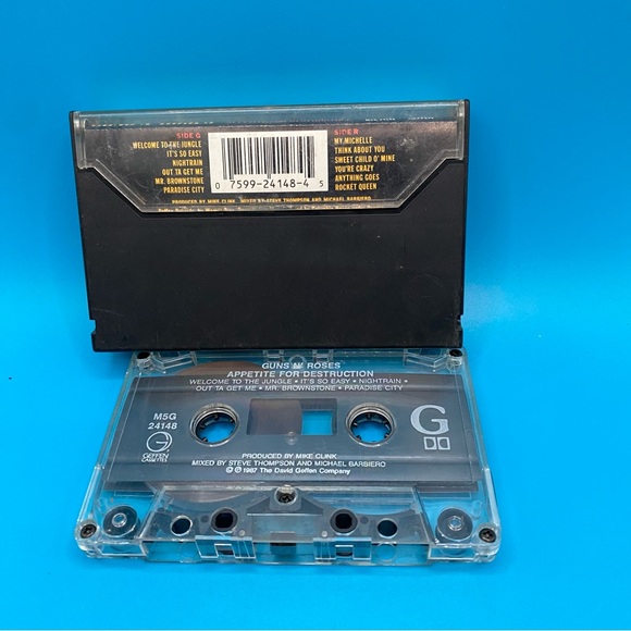 Guns N Roses Cassette Appetite For Destruction 1987 Welcome To The Jungle - Picture 2 of 4